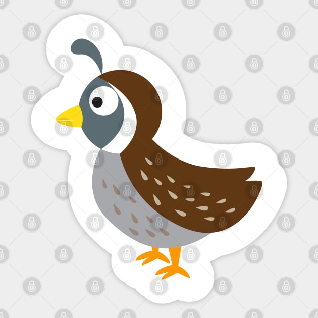 Cute Quail Sticker by Hedgie Designs